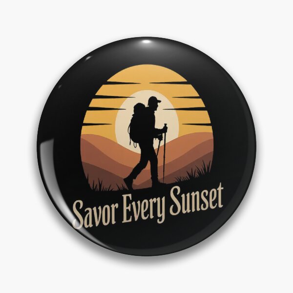 Item preview, Sunset Wanderer Savor Every Sunset Hiking Adventure designed and sold by brinbotty.