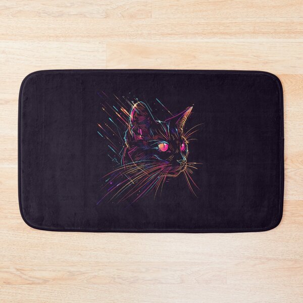 Item preview, Neon Cyber Cat – Futuristic Glow Line Art designed and sold by Vintage Shapes.