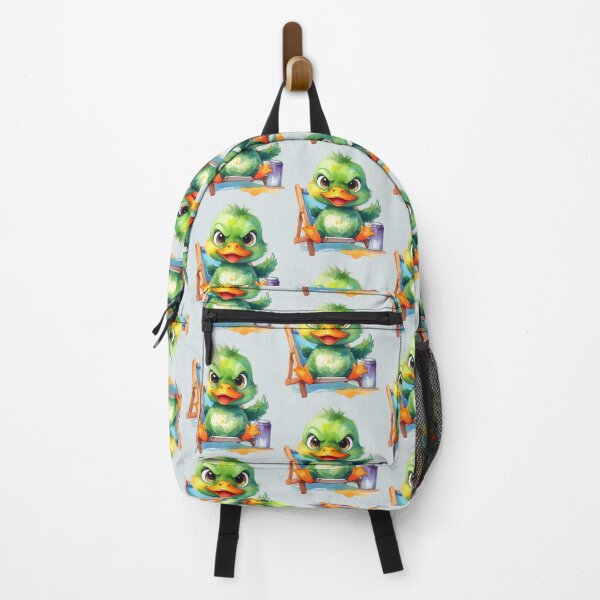 Item preview, A green duckling in watercolor style is agitated, no peace. designed and sold by LiskoDesign.