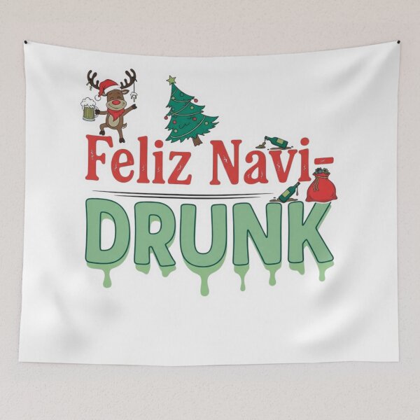 Item preview, Feliz Navi-DRUNK- Funny Christmas  designed and sold by FitEnvy.