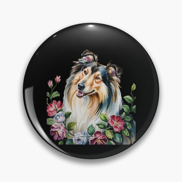 Item preview, Rough Collie Dog Floral  designed and sold by MarryIsMonth.