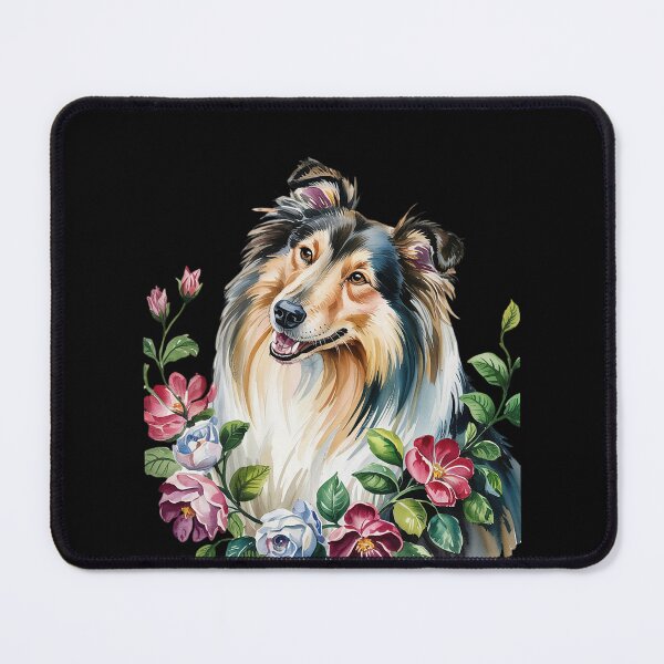 Item preview, Rough Collie Dog Floral designed and sold by MarryIsMonth.