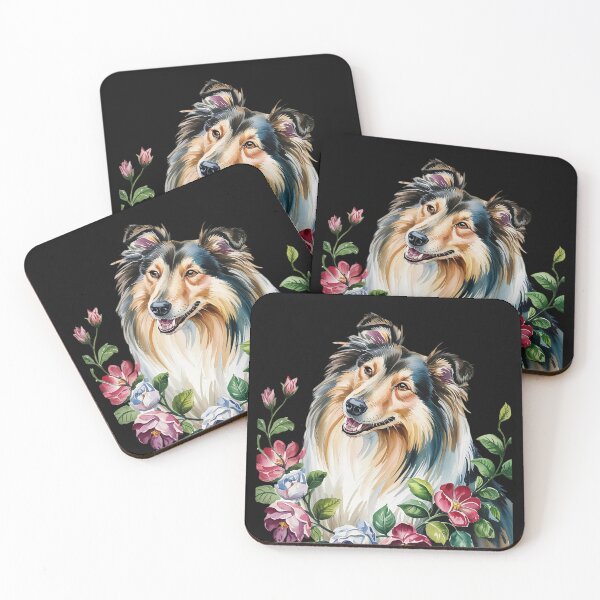 Item preview, Rough Collie Dog Floral  designed and sold by MarryIsMonth.