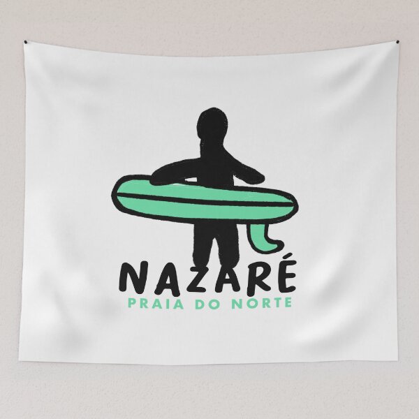 Item preview, Nazaré Praia do Norte Surfer – Minimal Hand Drawn Big Wave Surf Illustration from Portugal designed and sold by Tropical Blood.