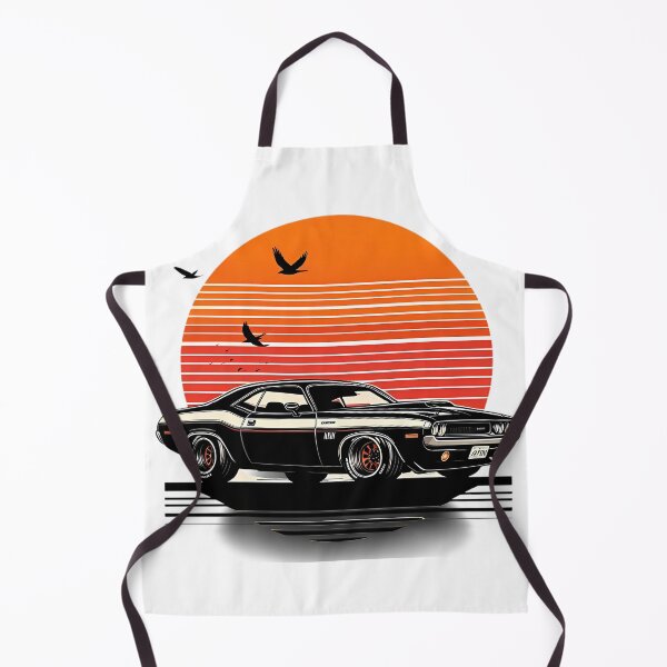 Item preview, Retro Sunset Muscle Car Vintage Illustration Art designed and sold by DrawDrip.