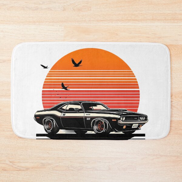 Item preview, Retro Sunset Muscle Car Vintage Illustration Art designed and sold by DrawDrip.