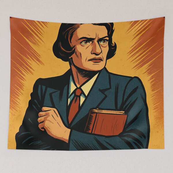 Item preview, Ayn Rand | Comics style - Cartoon designed and sold by ComicsFactory.