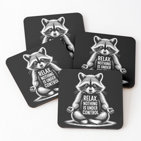 Item preview, Relax, Nothing Is Under Control Raccoon Yoga designed and sold by kakashinn.