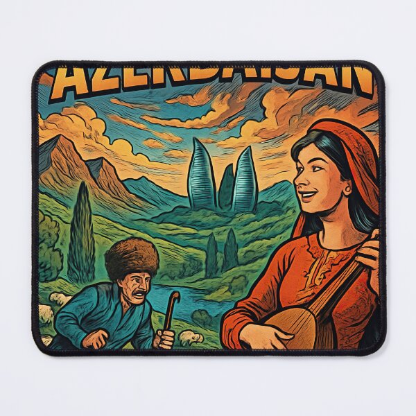 Item preview, Azerbaijan landscape | Comics style - Cartoon designed and sold by ComicsFactory.