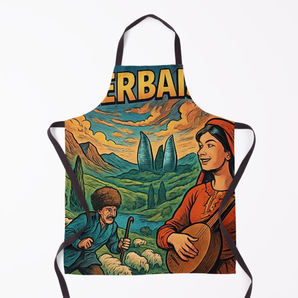 Item preview, Azerbaijan landscape | Comics style - Cartoon designed and sold by ComicsFactory.
