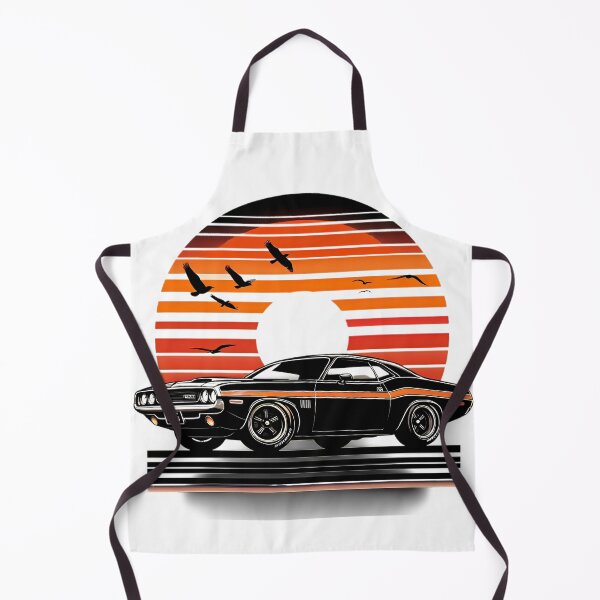 Item preview, Classic Muscle Car Retro Sunset Striped Art designed and sold by DrawDrip.
