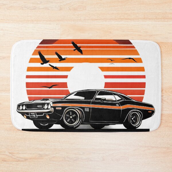 Item preview, Classic Muscle Car Retro Sunset Striped Art designed and sold by DrawDrip.