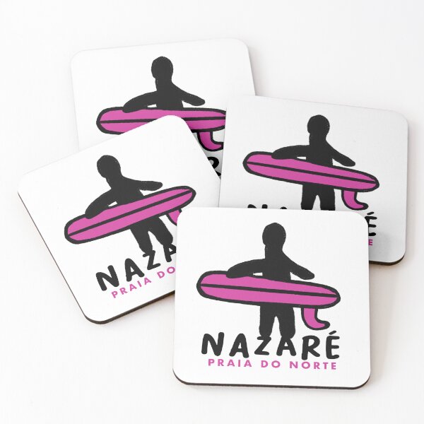 Item preview, Pink Nazaré Praia do Norte Surfer – Minimal Hand Drawn Big Wave Surf Illustration from Portugal designed and sold by Tropical Blood.