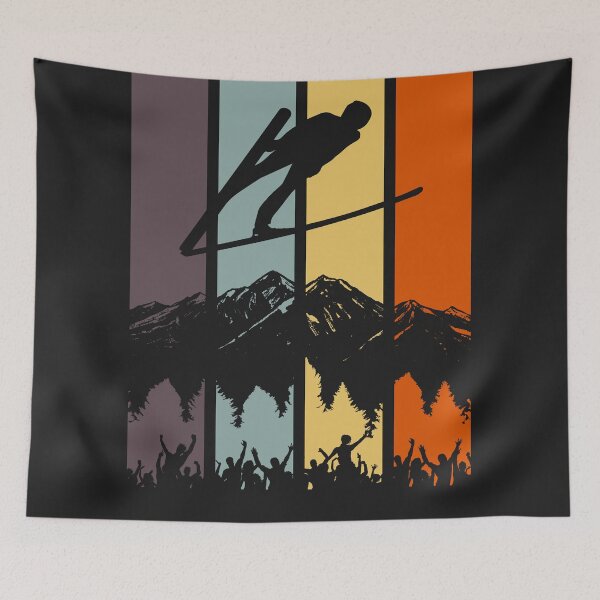 Item preview, Ski Jumping Retro  designed and sold by Anniko Art Studio.