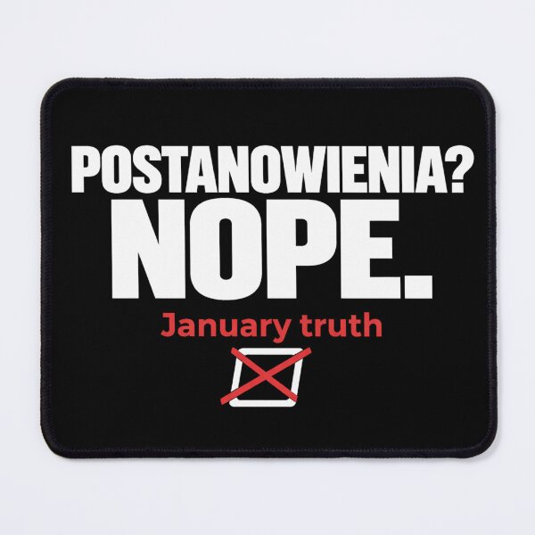 Item preview, Postanowienia? Nope. January truth﻿ – Anti‑Resolution Polish Project designed and sold by PunchText designs.