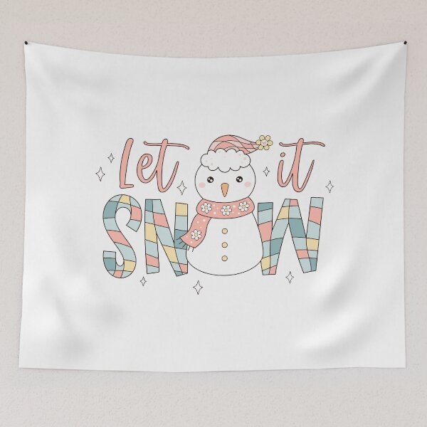 Item preview, Let It Snow - Retro Christmas Snowman Design designed and sold by Julza Art.