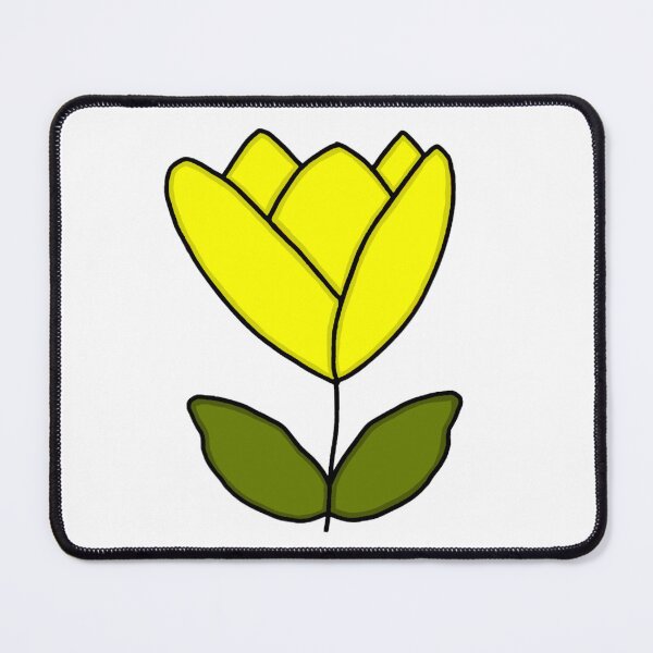 Item preview, Bright Yellow Tulip with Green Leaves designed and sold by MageMocha.