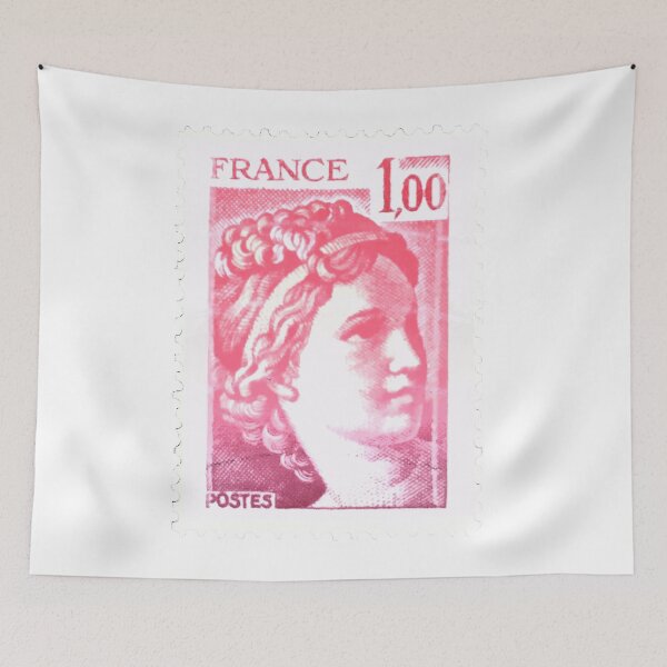 Item preview, French Liberty Red Vintage 1Fr Postage Stamp designed and sold by red-amber65.