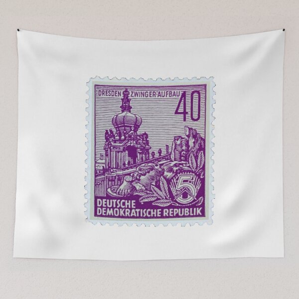 Item preview, Vintage East German Purple 40 Marks Postage Stamp designed and sold by red-amber65.