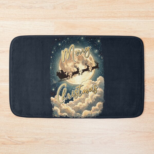 Item preview, Vintage Christmas Santa Sleigh Merry Christmas designed and sold by KAI-Studio.