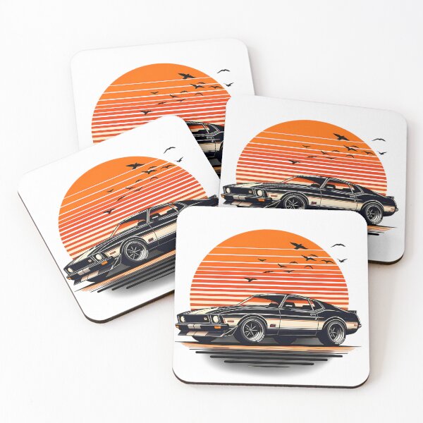 Item preview, Retro Sports Car Sunset Vintage Illustration Art designed and sold by DrawDrip.