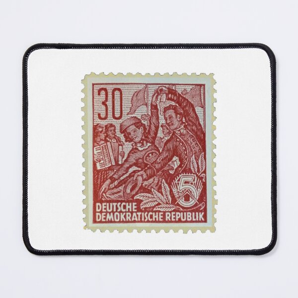 Item preview, Vintage East German Red Celebration 30 Marks Postage Stamp designed and sold by red-amber65.