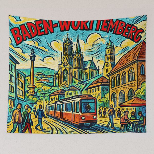 Item preview, Baden-Württemberg, city | Comics style - Cartoon designed and sold by ComicsFactory.