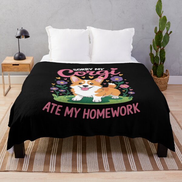 Item preview, Sorry My Corgi Ate My Homework Floral Dog Cute Student designed and sold by MathisBellanger.