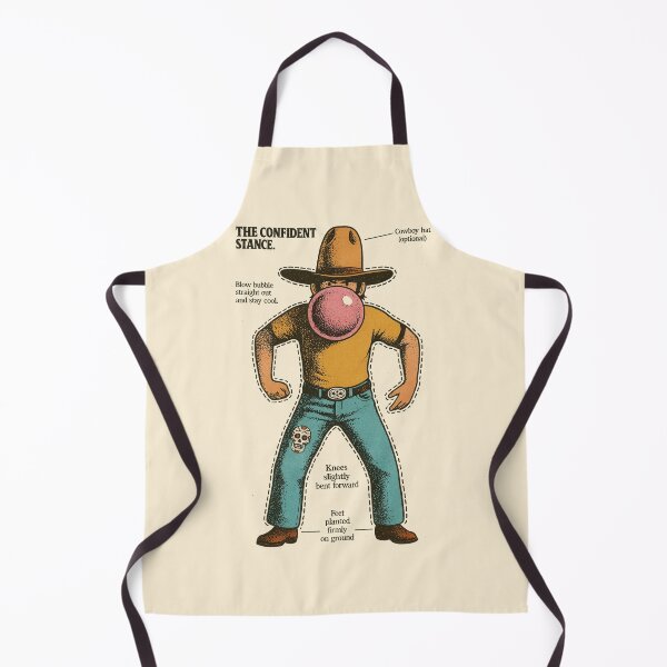 Item preview, THE CONFIDENT STANCE — Vintage Bubblegum Cowboy Instruction Poster designed and sold by bisha.