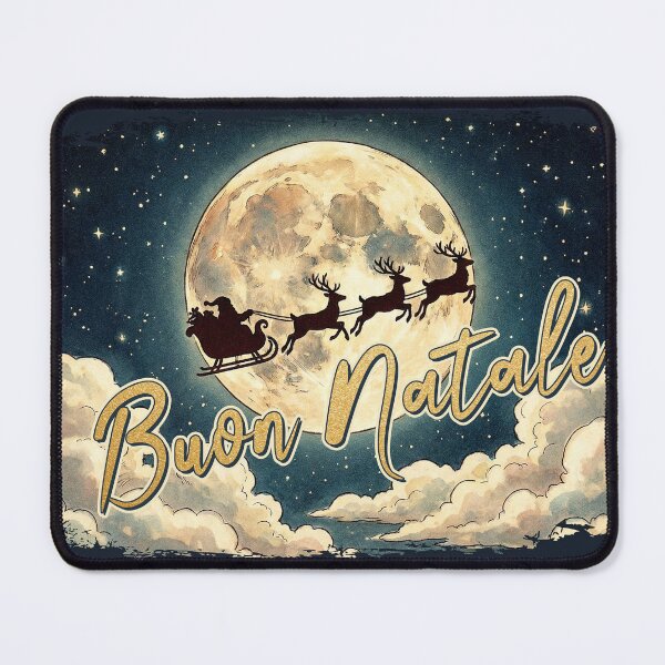Item preview, Vintage Christmas Santa Sleigh Buon Natale designed and sold by KAI-Studio.