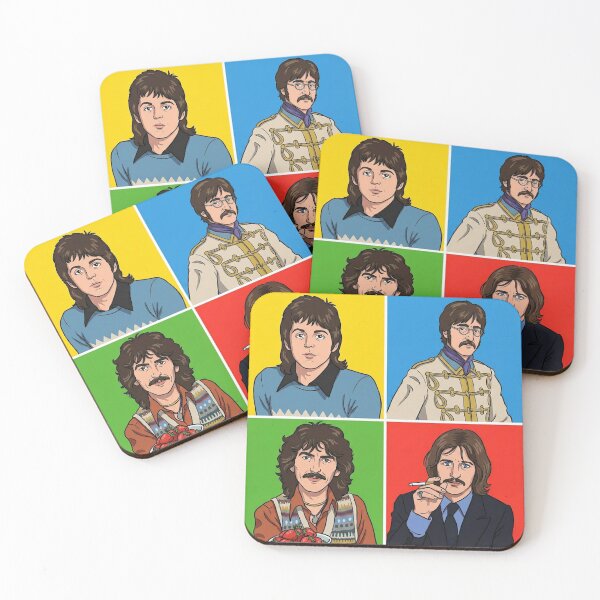Item preview, The Beatles Cartoon Portraits designed and sold by MattBStickers.