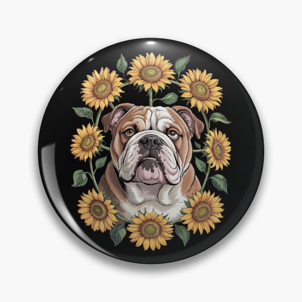 Item preview, Sunflower English Bulldog Dog Flower Gardening Floral1  designed and sold by MathisBellanger.