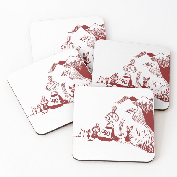 Item preview, Red Mymble & Co Skiing Moomin Winter Games Sports designed and sold by MoominStore.