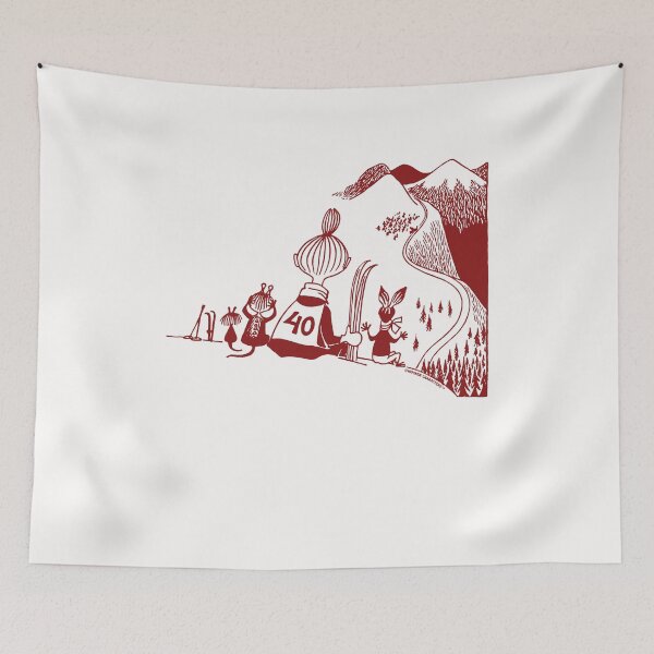 Item preview, Red Mymble & Co Skiing Moomin Winter Games Sports designed and sold by MoominStore.