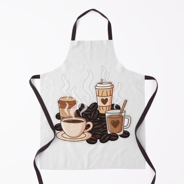 Item preview, Cozy Coffee and Beans Sticker Illustration designed and sold by GALLERYCREATOR.