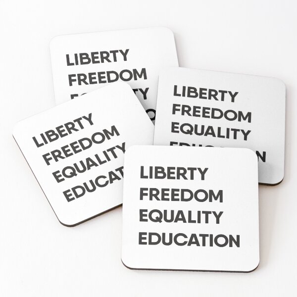 Item preview, Liberty freedom Equality Education - Rights designed and sold by Think4Prints.
