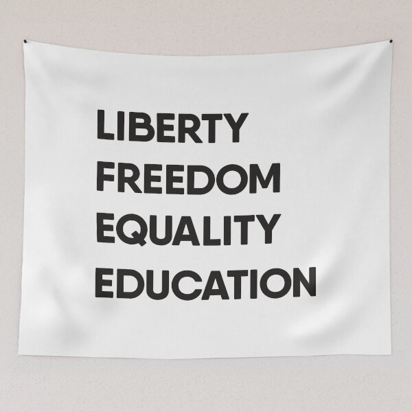 Item preview, Liberty freedom Equality Education - Rights designed and sold by Think4Prints.