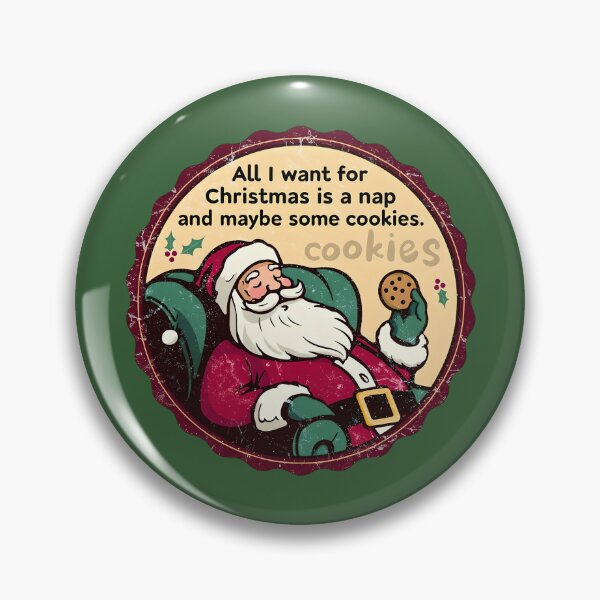 Artikelvorschau, Vintage-Weihnachtsmann-Nickerchen & Kekse – Weihnacht im Retro-Stil entworfen und verkauft von SamartkitDesign.