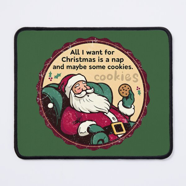 Item preview, Siesta y galletas de Papá Noel vintage: Navidad retro designed and sold by SamartkitDesign.