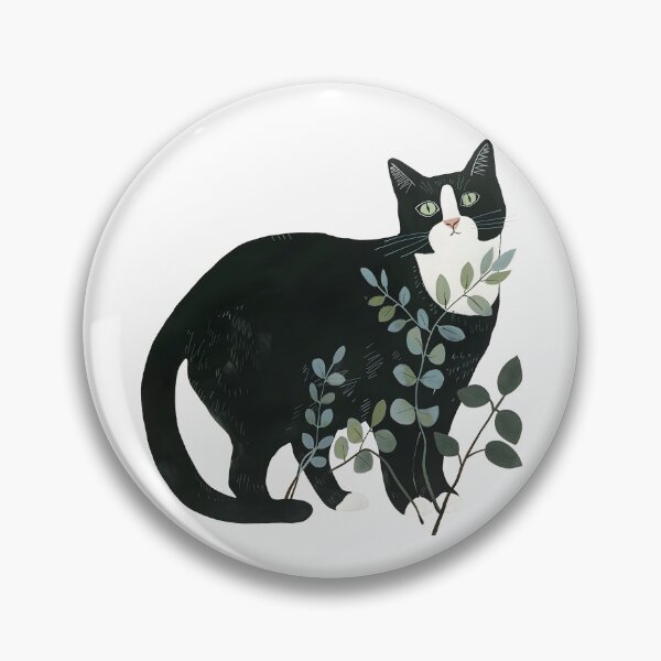 Item preview, Tuxedo Cat with house plants designed and sold by xiao xuans.