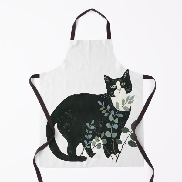 Item preview, Tuxedo Cat with house plants designed and sold by xiao xuans.
