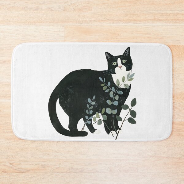 Item preview, Tuxedo Cat with house plants designed and sold by xiao xuans.