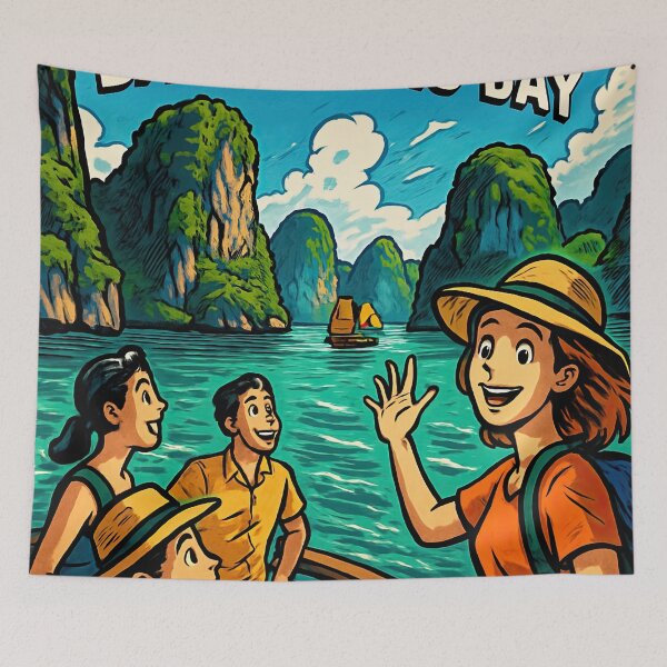 Item preview, Bai Tu Long Bay, Vietnam | Comics style - Cartoon designed and sold by ComicsFactory.
