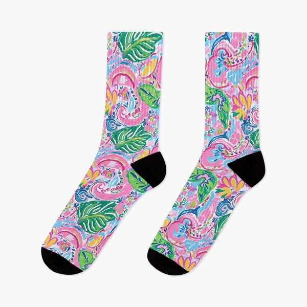 Item preview, Preppy, Grandmillennial paisley, flowers, and palmetto in candy pink, sky blue and green designed and sold by SophieClimaArt.