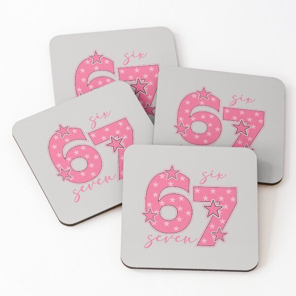 Artikelvorschau, 67 Meme Six Seven Gen Alpha Slang Cute Pink 6 7 Girls entworfen und verkauft von TESTTES.