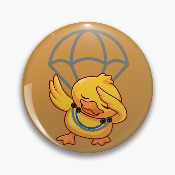 Item preview, Dabbing Duck with Parachute - Funny Cute Cartoon Duck Dab Design. designed and sold by LunaPrintCo.