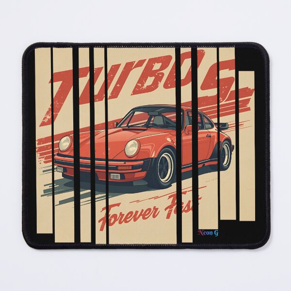Item preview, Porsch 911 Turbo S inspired Design Vintage racing poster style, dynamic motion lines 1 designed and sold by Neon G.
