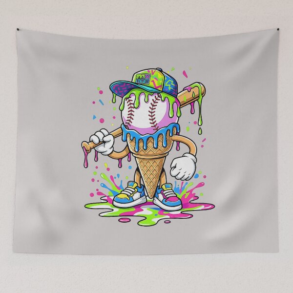 Item preview, Baseball Drip for Boys Ice Cream Drip Youth Boys Baseball designed and sold by MabelWells.