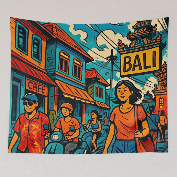 Item preview, Bali, city | Comics style - Cartoon designed and sold by ComicsFactory.
