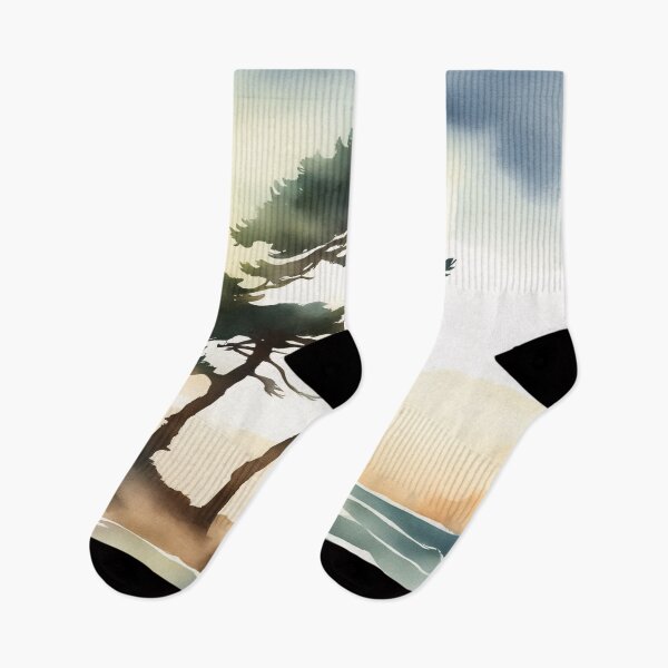 Item preview, Ocean Beach with Pine Trees designed and sold by CalmnessbyChoice.